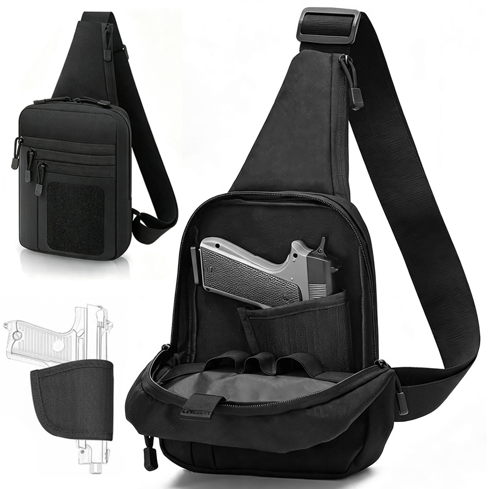 Edc Concealed Carry Sling Bag - Verborgen draagtas voor wapens, pistool opbergtas,