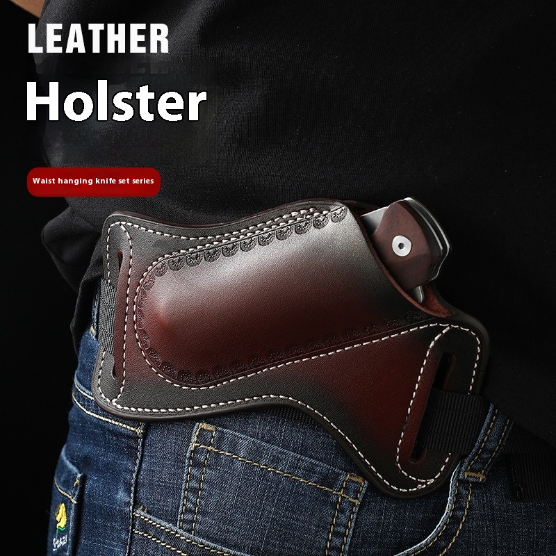 Edc Everyday Carry Knives - Multifunctionele tactische opbergholster van leer, heuptas