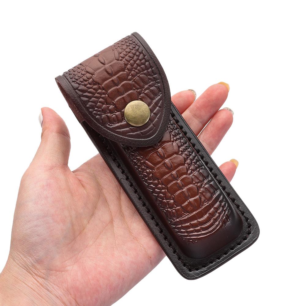 Koeienhuid lederen schede voor - Edc Everyday Carry Knives recensie en prijs