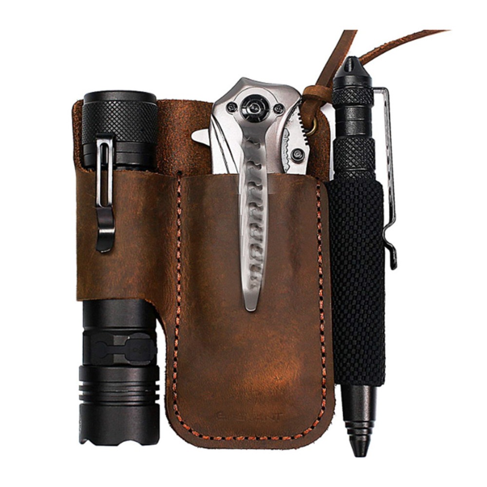 Duurzame lederen multitoolhoes - Edc Carry Clip recensie en prijs