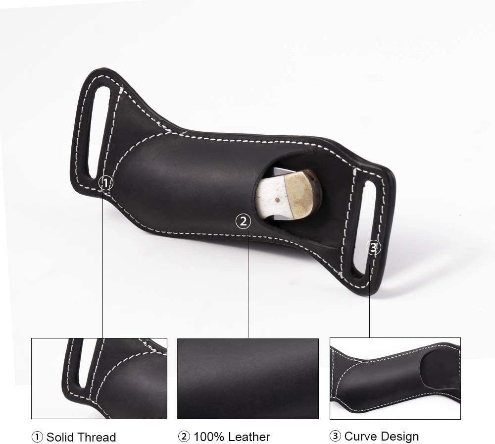 Outdoor lederen EDC-messchede/ - Edc Carry Knife recensie en prijs