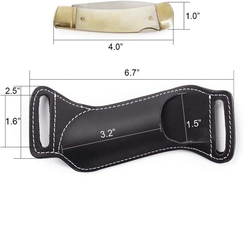 Outdoor lederen EDC-messchede/ - Edc Carry Knife recensie en prijs